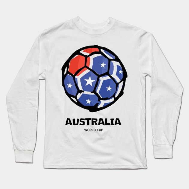 Australia Football Country Flag Long Sleeve T-Shirt by KewaleeTee